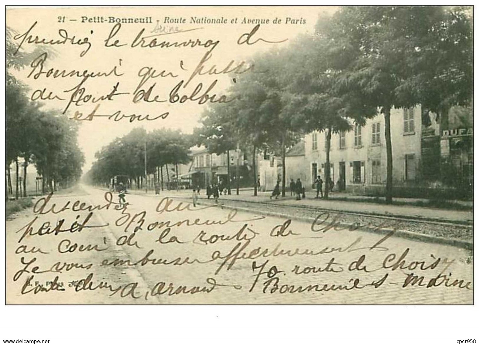 94.PETIT BONNEUIL.ROUTE NATIONALE ET AVENUE DE PARIS - Bonneuil Sur Marne