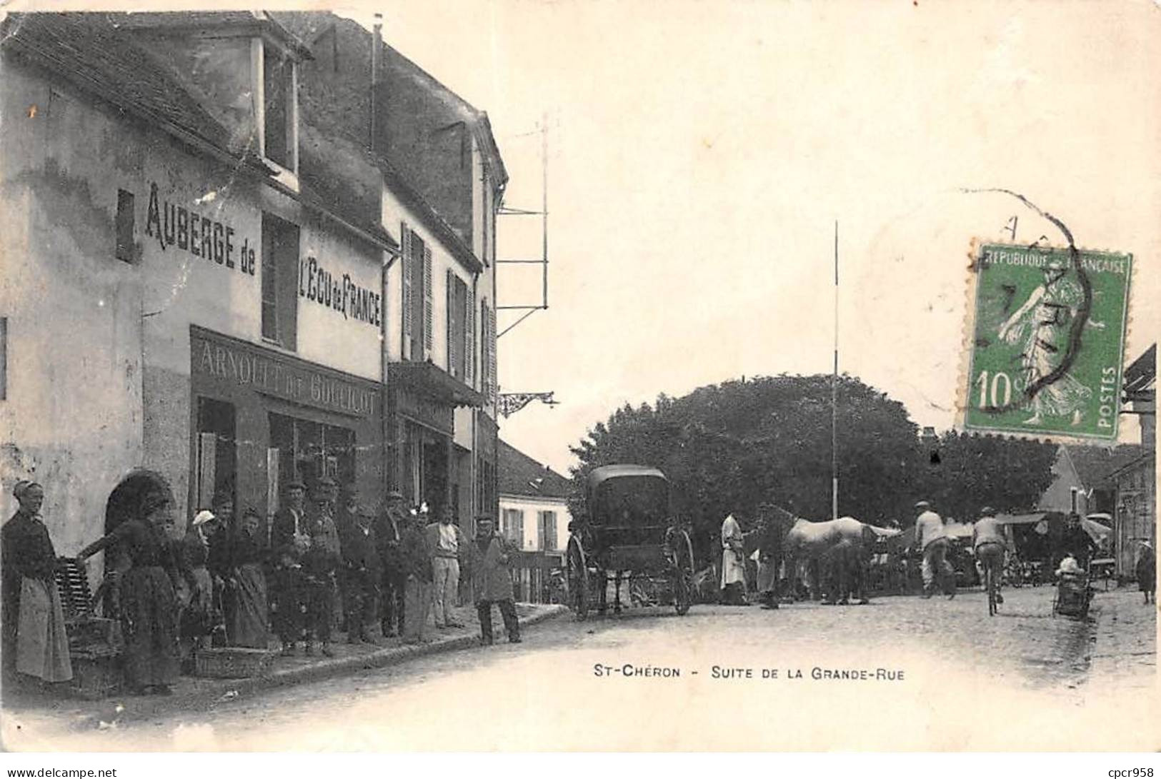 91.AM19209.Saint Chéron.Suite De La Grande Rue.Auberge De L'Ecu De France - Saint Cheron