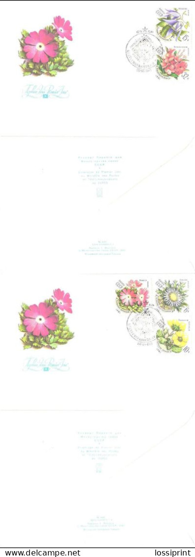 Soviet Union:Russia:USSR:FDC Covers Serie Flowers, 1981 - FDC