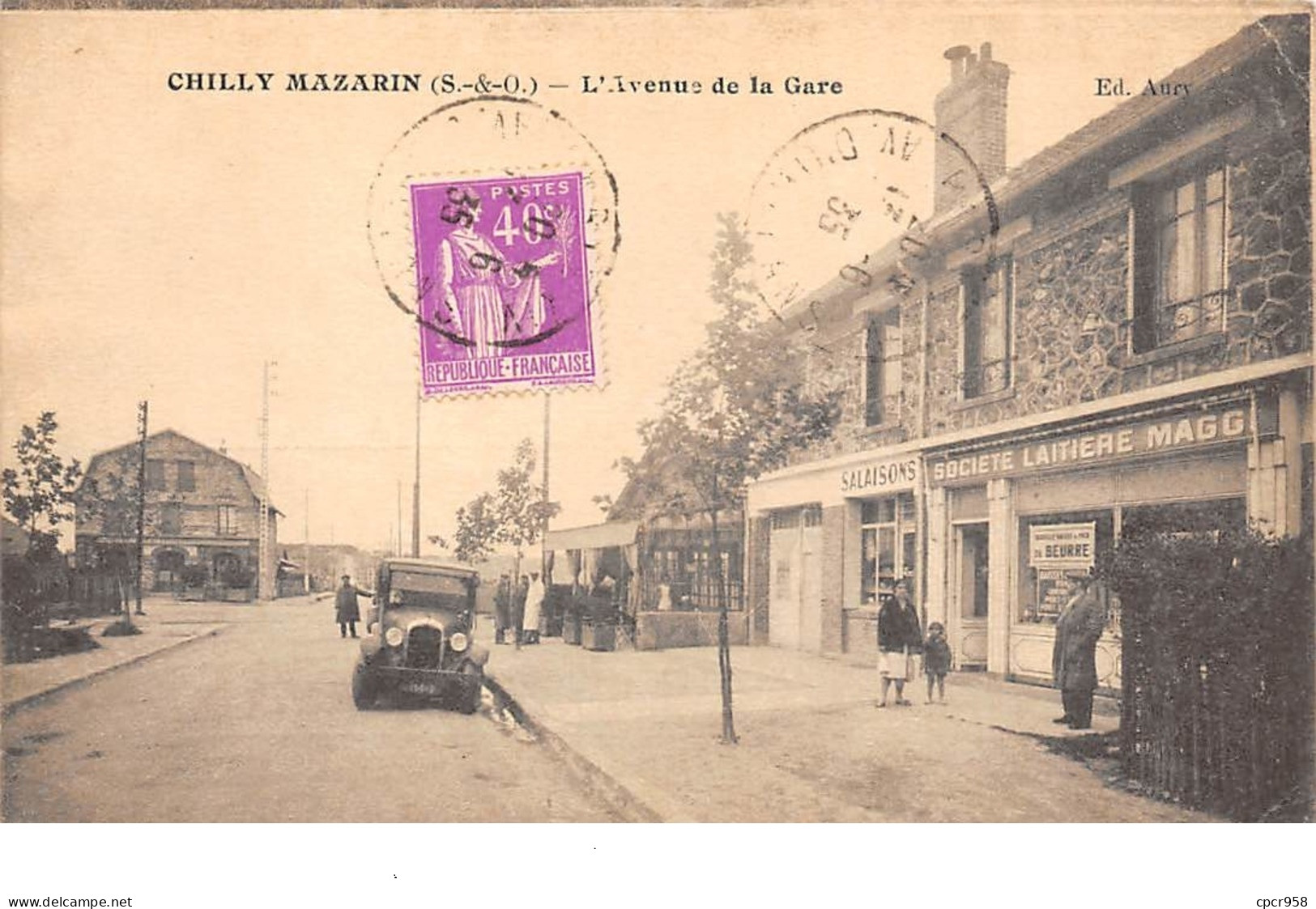 91. N°206224. Chilly Mazarin. Carte Souple. L'avenue De La Gare - Chilly Mazarin