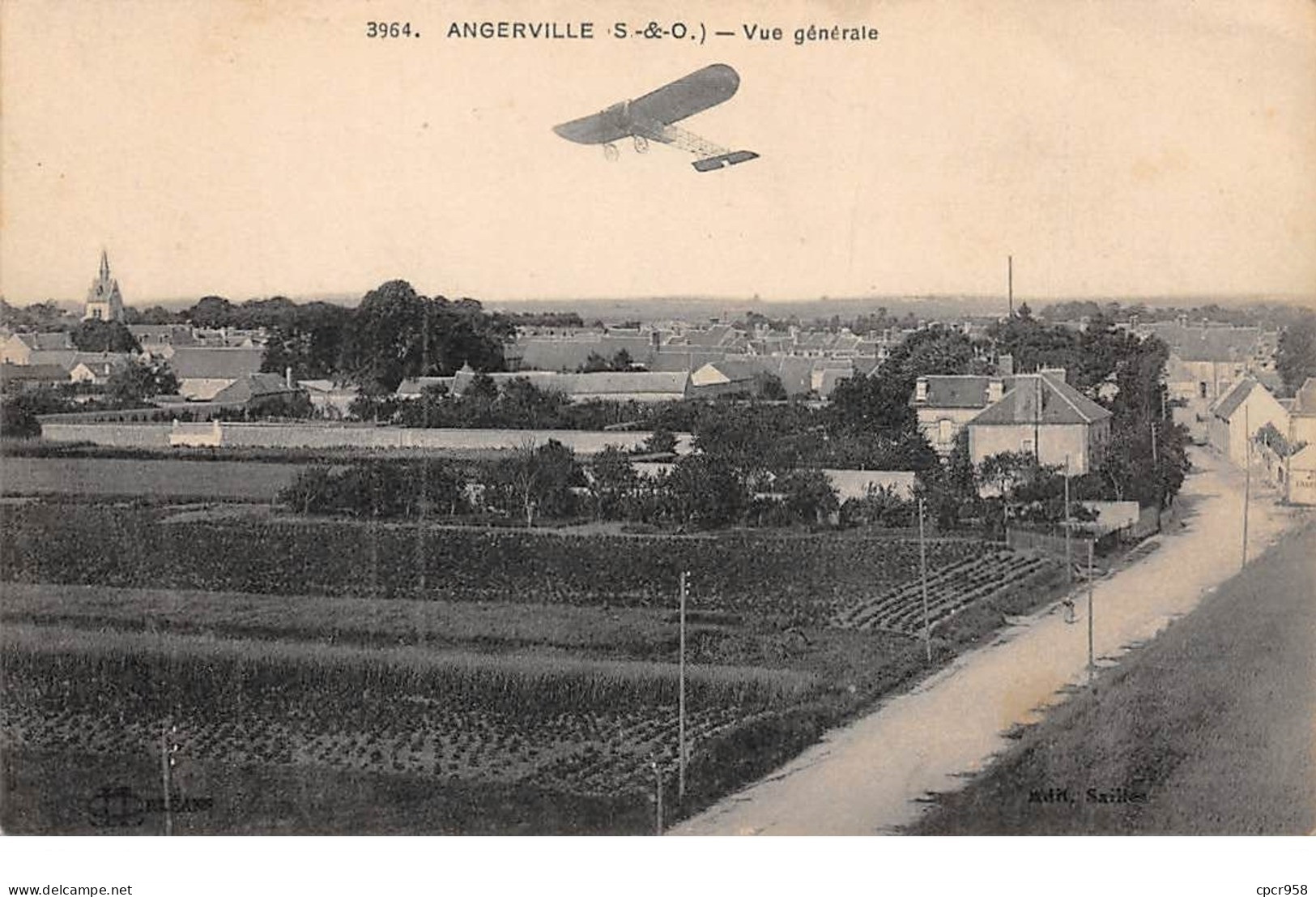 91 - N°111719 - Angerville - Vue Générale - Avion - Angerville