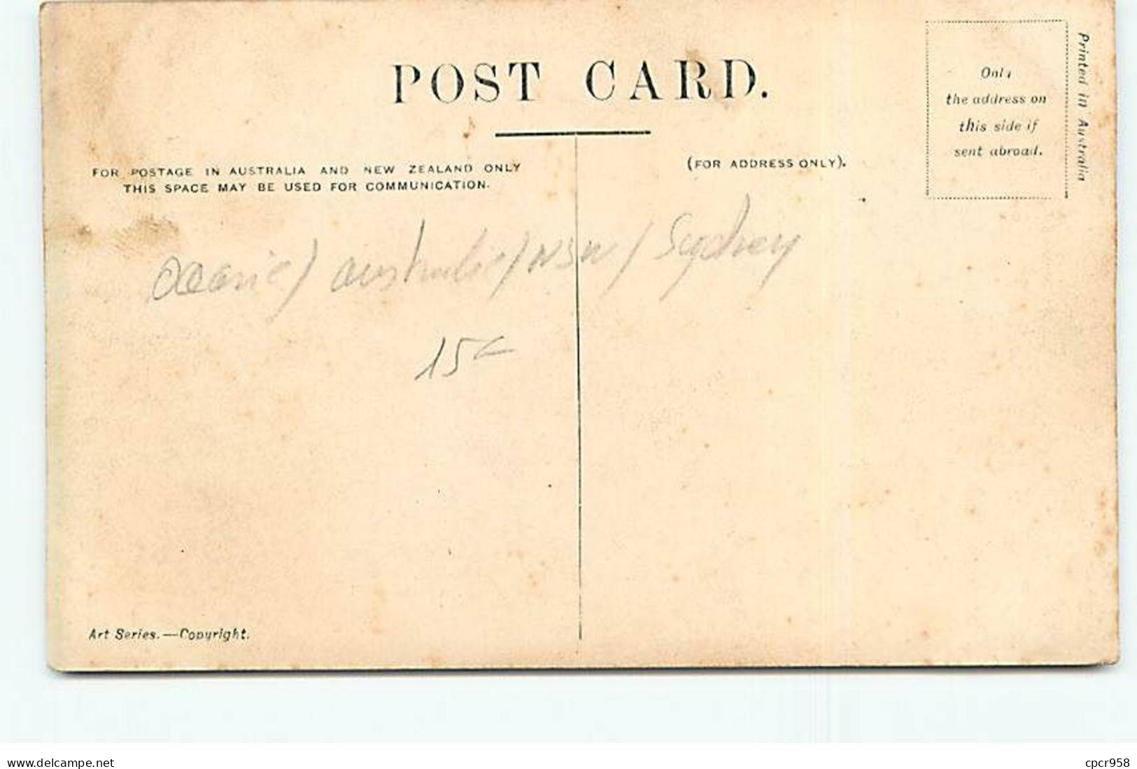 Australie - N°79826 - SYDNEY - Moore Street, Showing Post Office - AFFRANCHISSEMENT DE COMPLAISANCE - Sydney