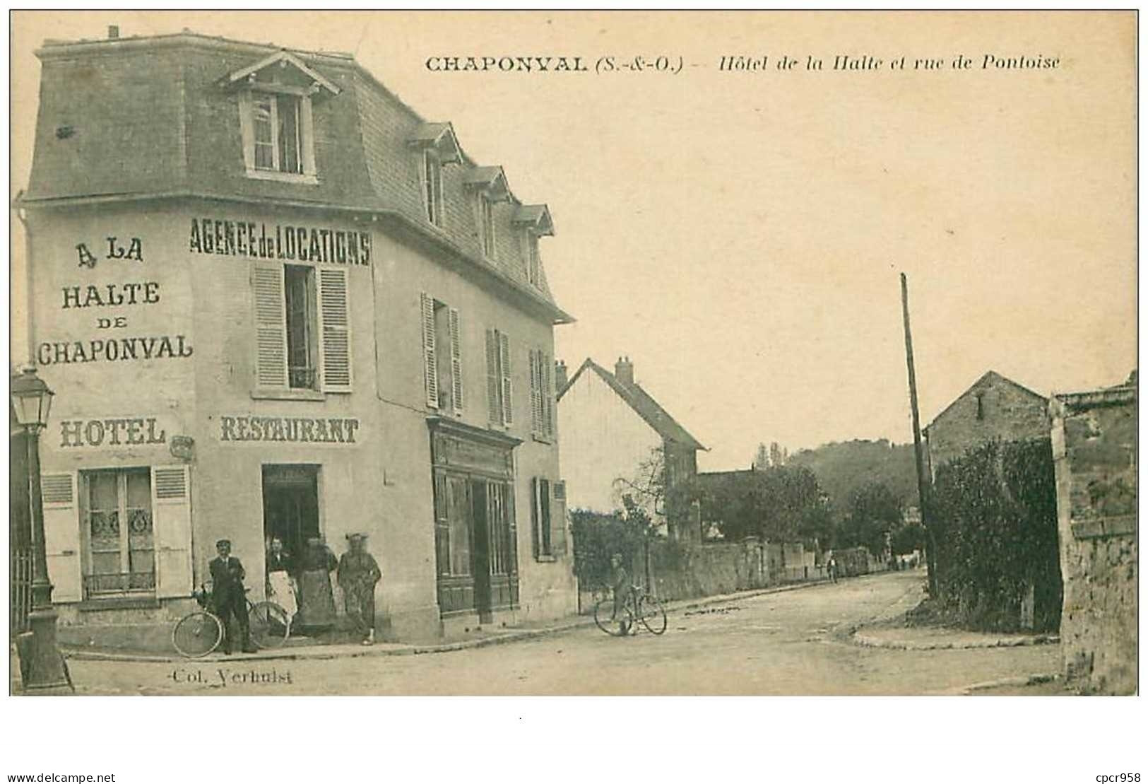 95 . N°38043.chaponval.hotel De La Halte Et Rue De Pontoise - Auvers Sur Oise