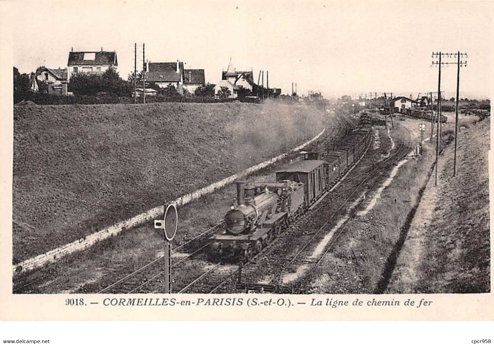 95 - N°150982 - Cormeilles-en-parisis - La Ligne De Chemin De Fer - Train - Cormeilles En Parisis