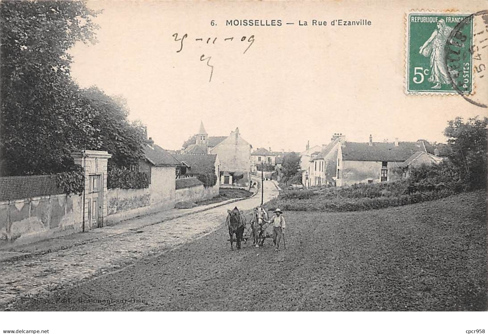 95 - N°111789 - Moisselles - La Rue D'Ezanville - Agriculture - Moisselles