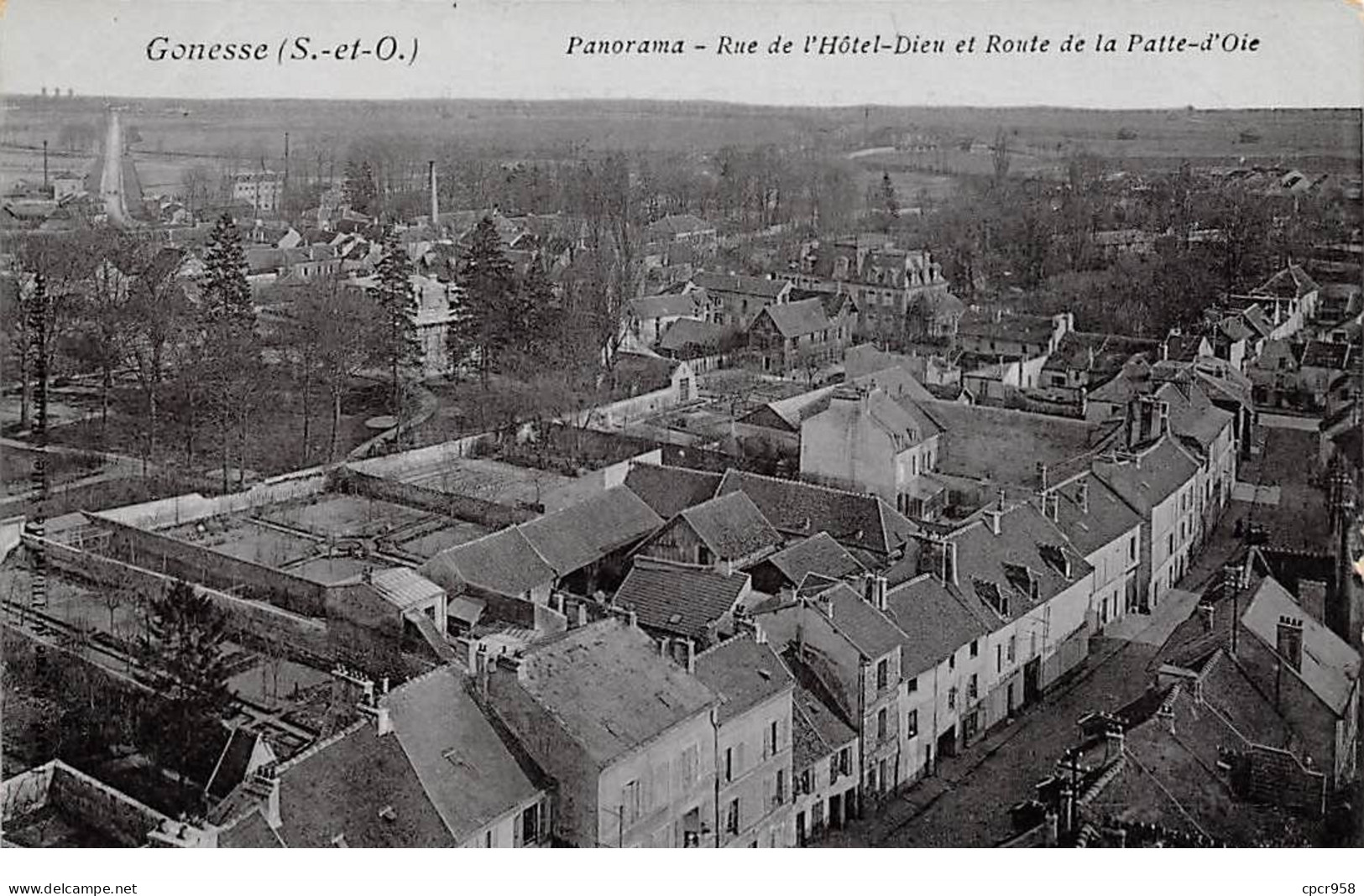 95 - N°75603 - GONESSE - Panorama - Rue De L'Hôtel-Dieu Et Route De La Patte-d'Oie - Gonesse