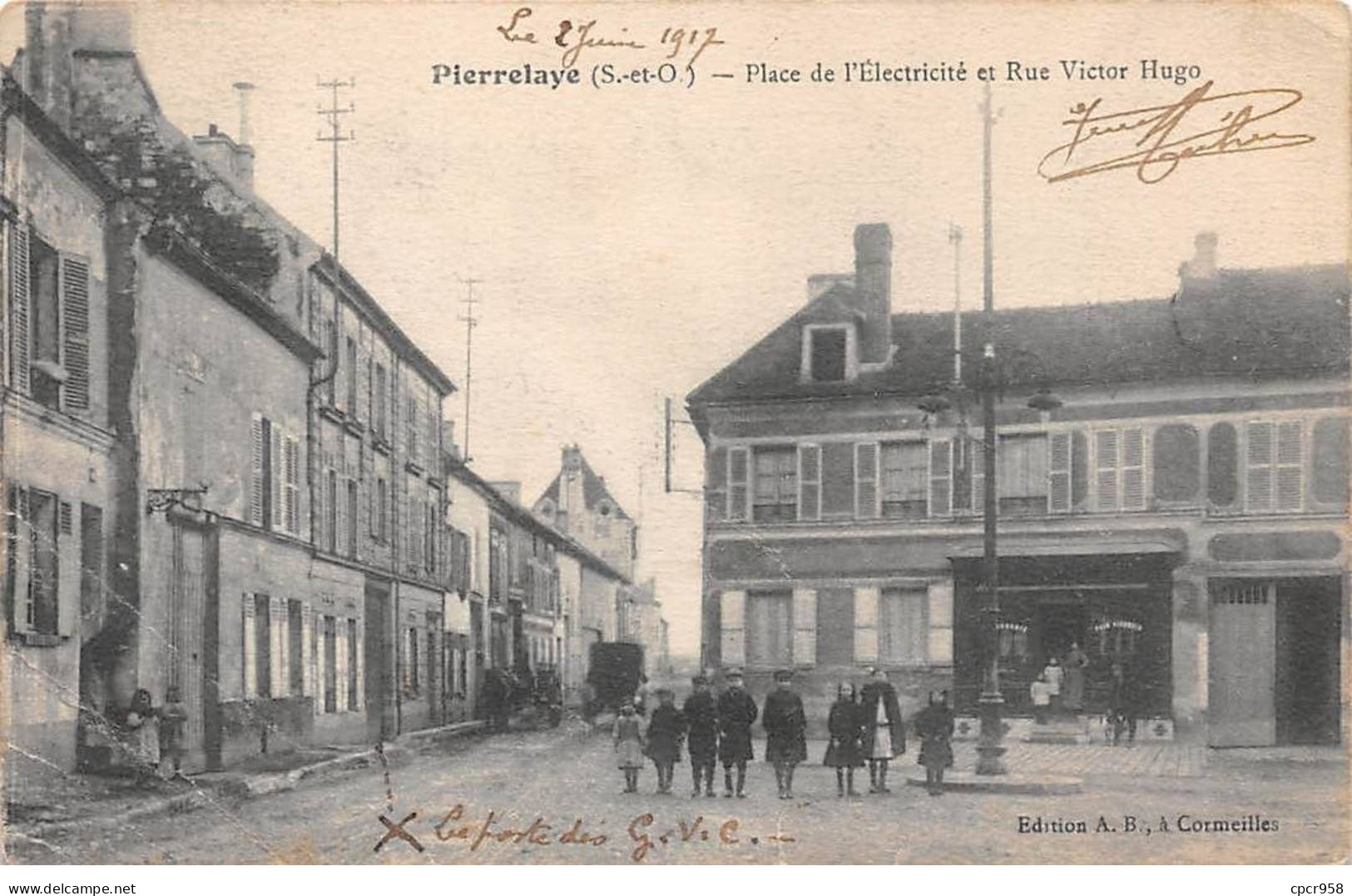 95 - Pierrelaye - SAN22557 - Place De L'Electricité Et Rue Victor Hugo - Pierrelaye