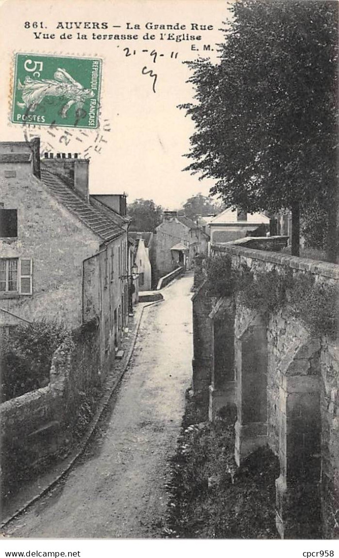 95 - AUVERS SUR OISE - SAN44348 - La Grande Rue Vue De La Terrasse De L'Eglise - Auvers Sur Oise