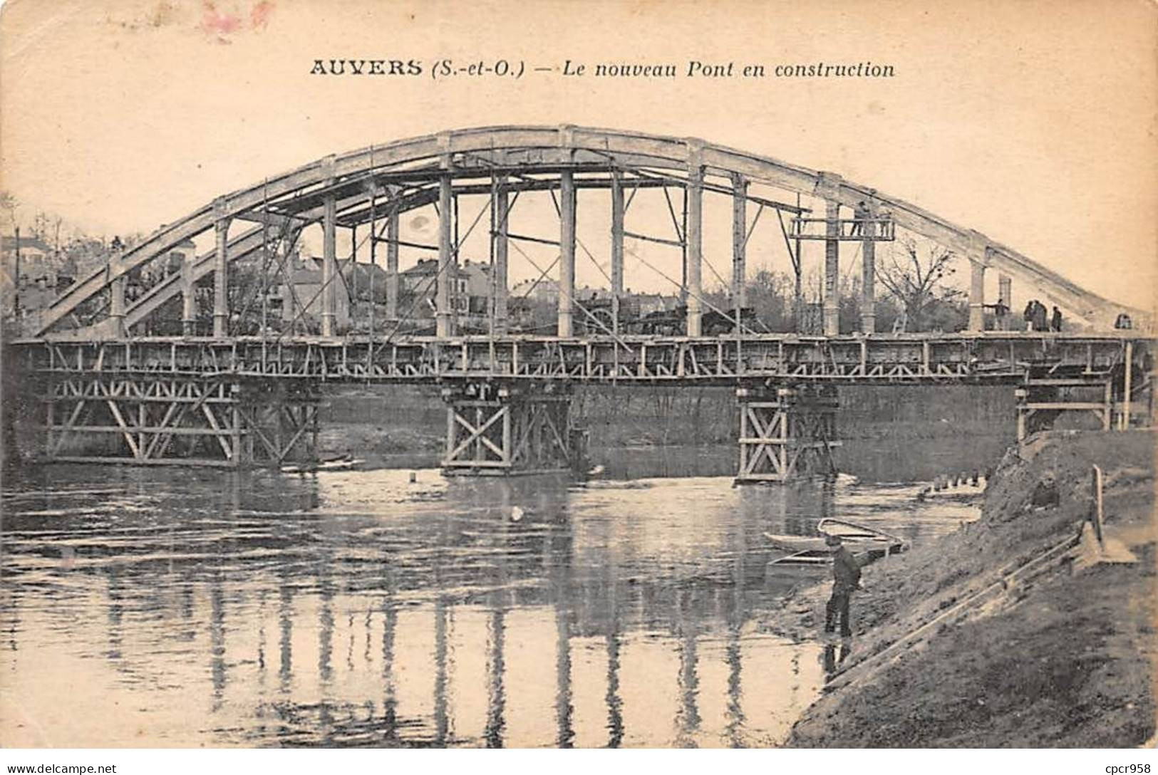 95 - AUVERS - SAN31321 - Le Nouveau Pont En Construction - En L'état - Auvers Sur Oise