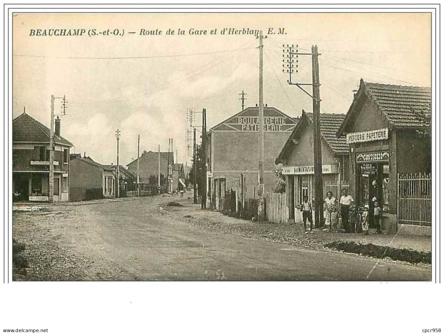 95.BEAUCHAMP.ROUTE DE LA AGRE ET D'HERBLAY.EPICERIE PAPETERIE - Beauchamp