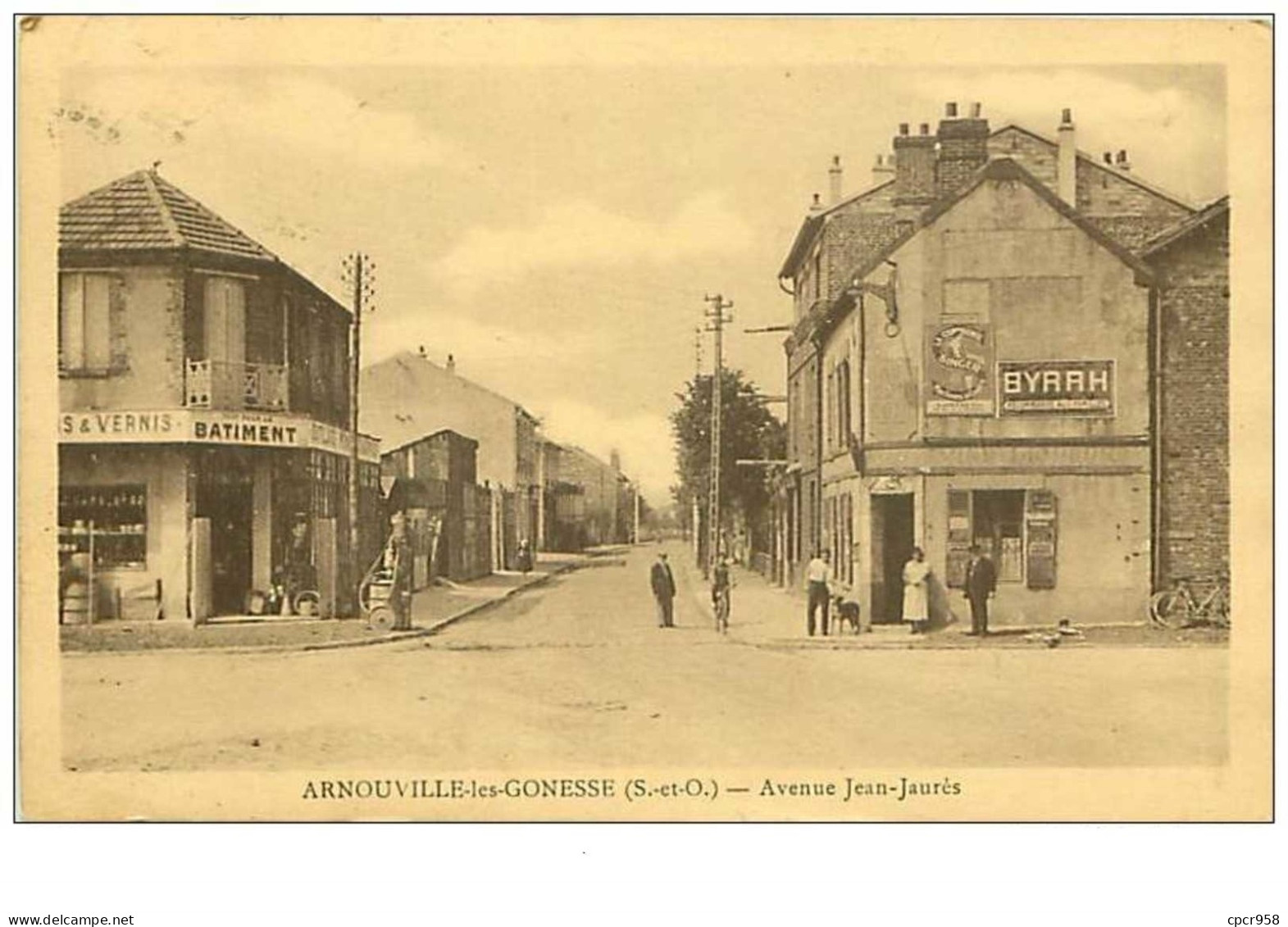 95.ARNOUVILLE LES GONESSE.n°6071.AVENUE JEAN JAURES.MAGASIN DE BATIMENT.POMPE A ESSENCE - Arnouville Les Gonesses