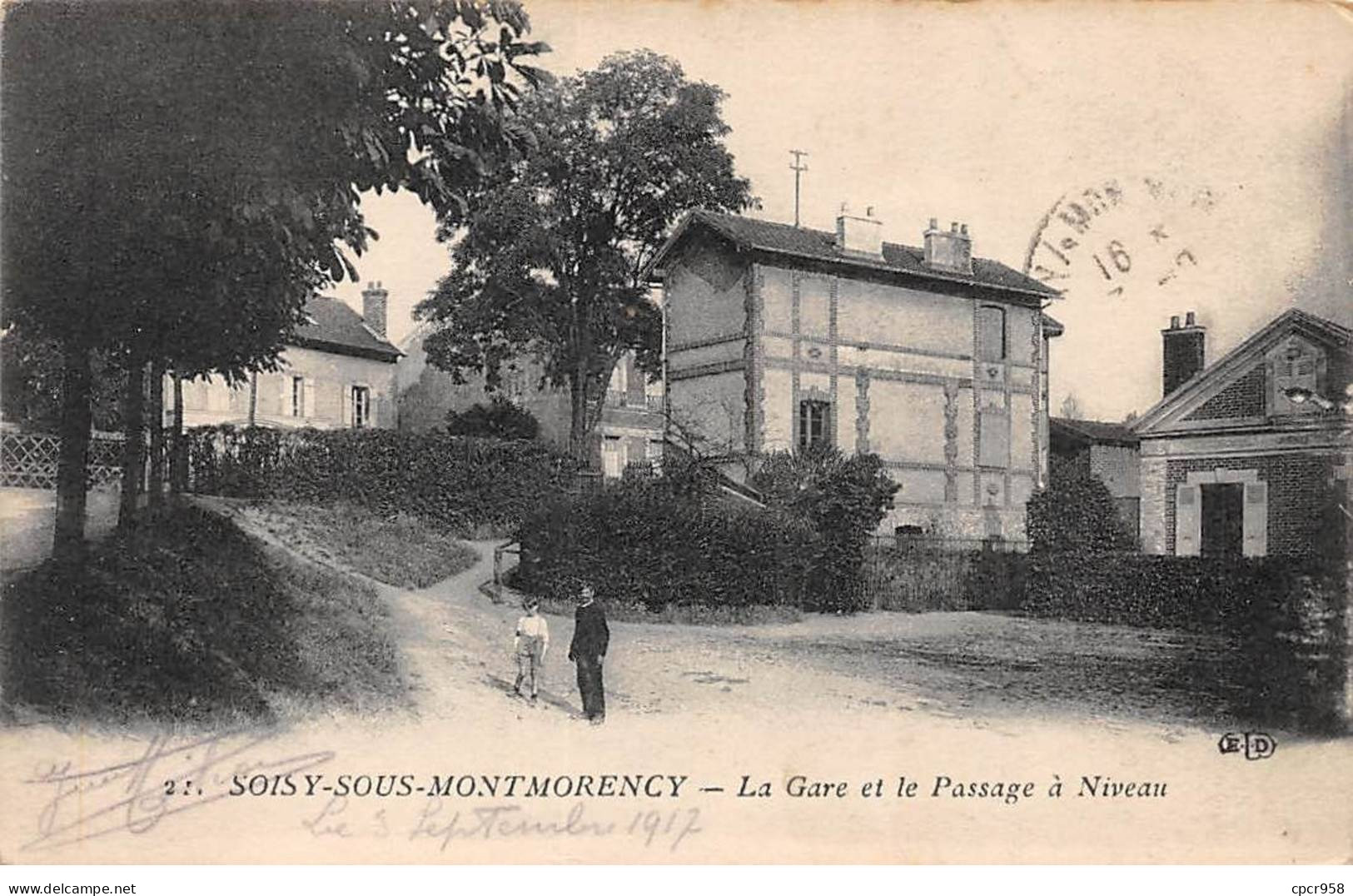 95.AM19313.Soisy Sous Montmorency.N°21.Gare Et Le Passage à Niveau - Soisy-sous-Montmorency