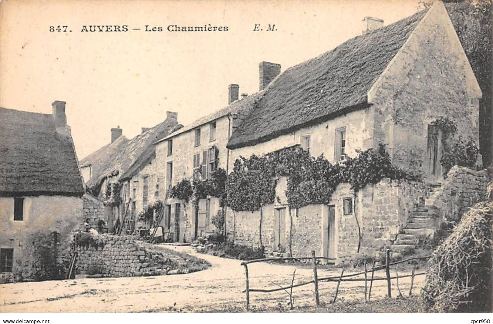 95.AM19317.Auvers.N°847.Les Chaumières - Auvers Sur Oise