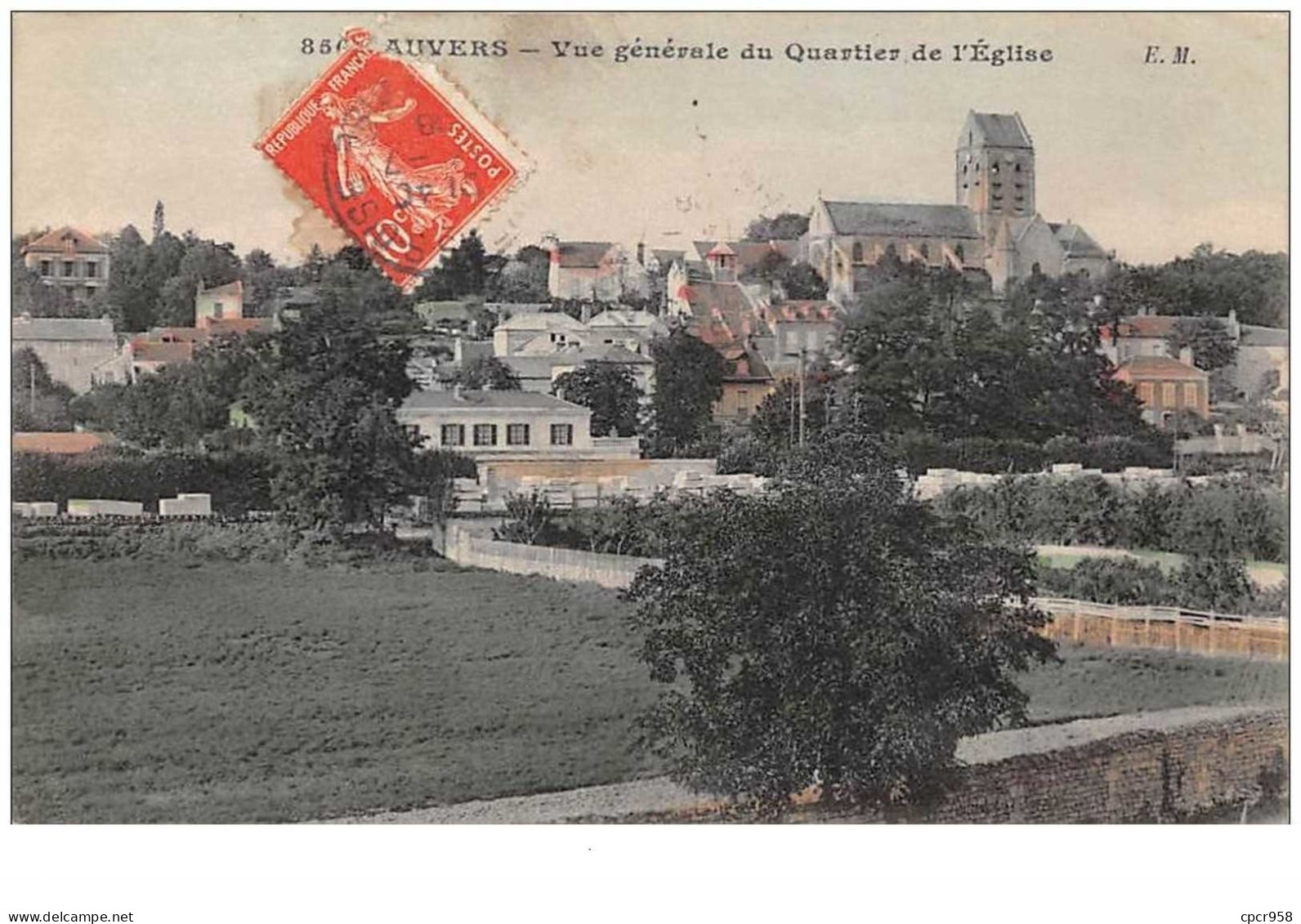 95. N°44355 . Auvers Sur Oise . Vue Generale Du Quartier De L Eglise - Auvers Sur Oise