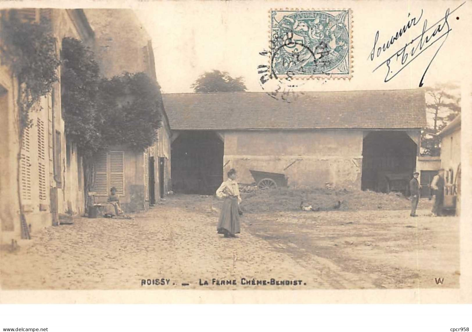 95. N°54336.ROISSY EN FRANCE. Carte Photo. La Ferme Crème-bendist - Roissy En France