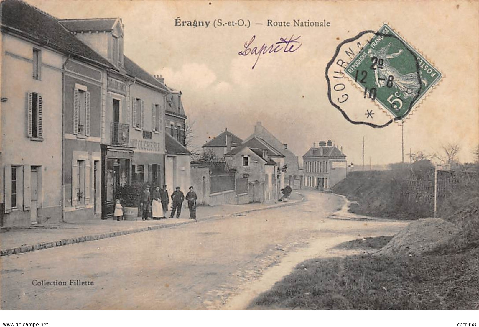 95 .n°109323 .  Eragny .boucherie .route Nationale . - Eragny