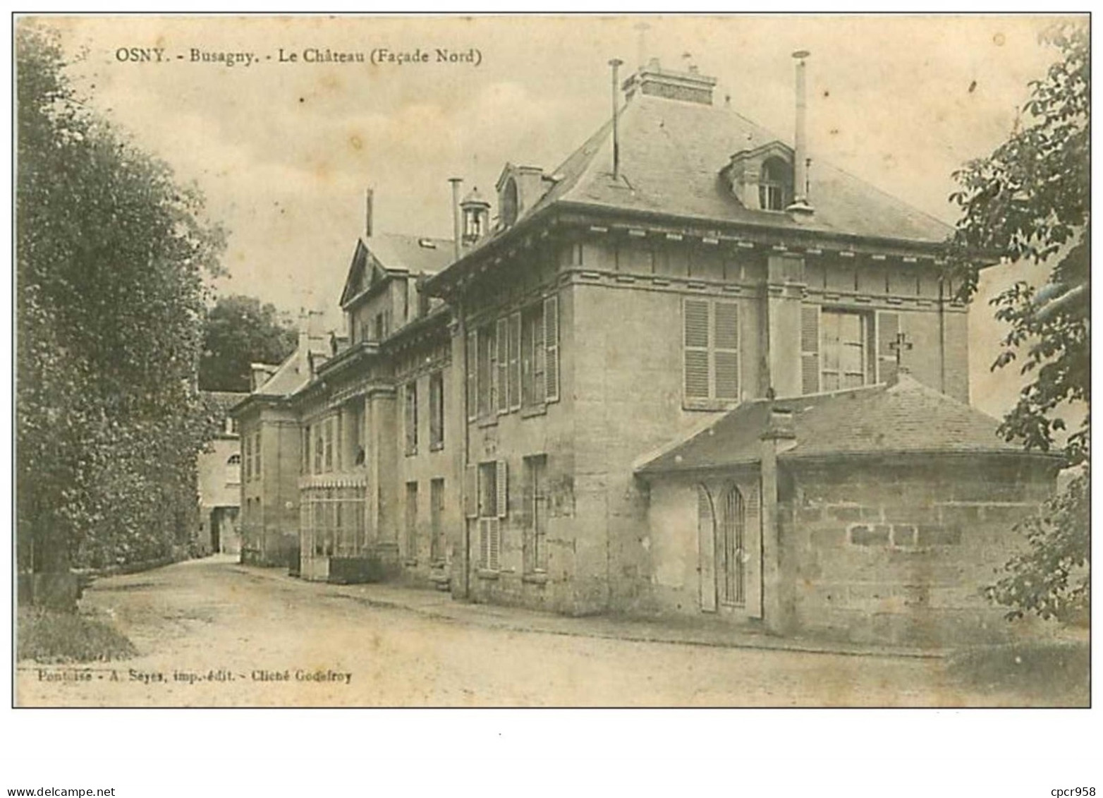 95.OSNY-BUSAGNY.n°6069.LE CHATEAU (FACADE NORD) - Osny