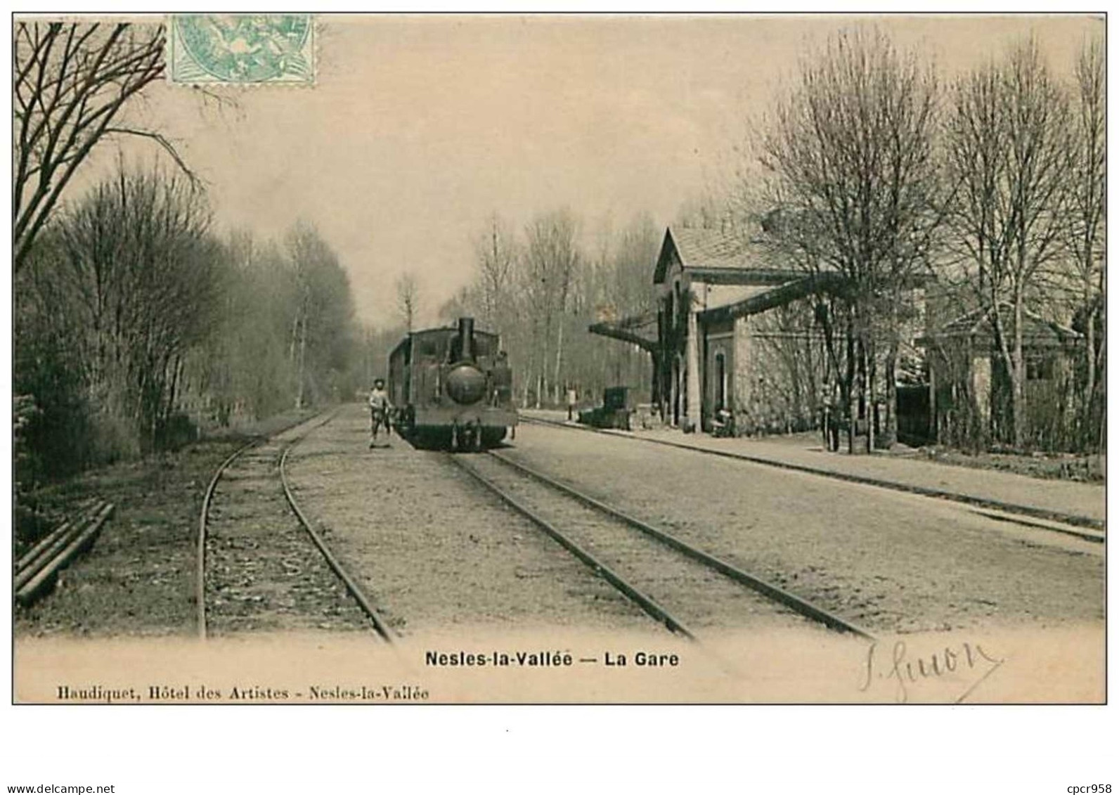 95.NESLES LA VALLEE.n°219.LA GARE.TRAIN.RARE+++ - Nesles-la-Vallée