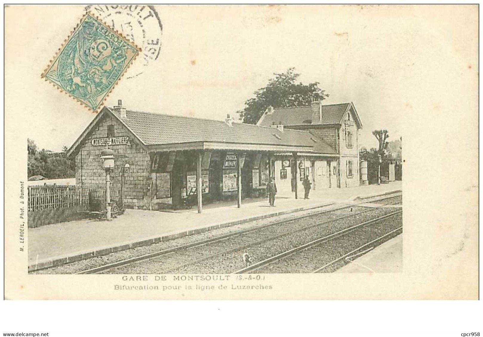 95.MONTSOULT.n°24122.GARE.BIFURCATION POUR LA LIGNE DE LUZARCHES - Montsoult