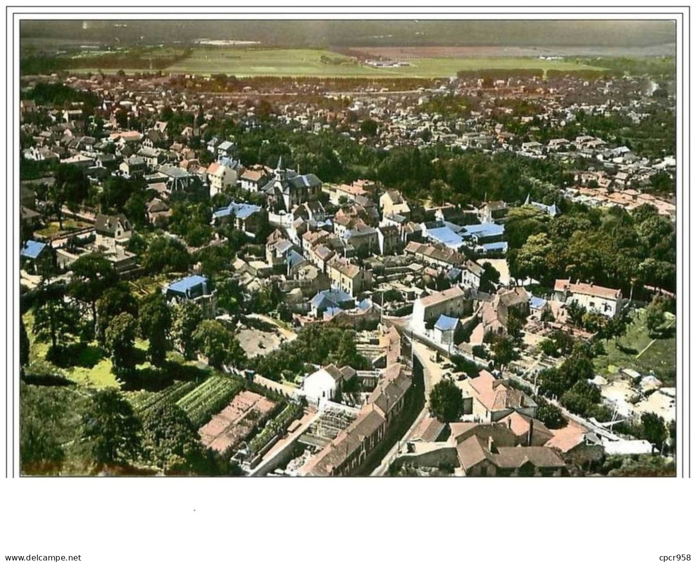 95.MONTIGNY LES CORMEILLES.EN AVION AU DESSUS DE.....CPSM - Montigny Les Cormeilles