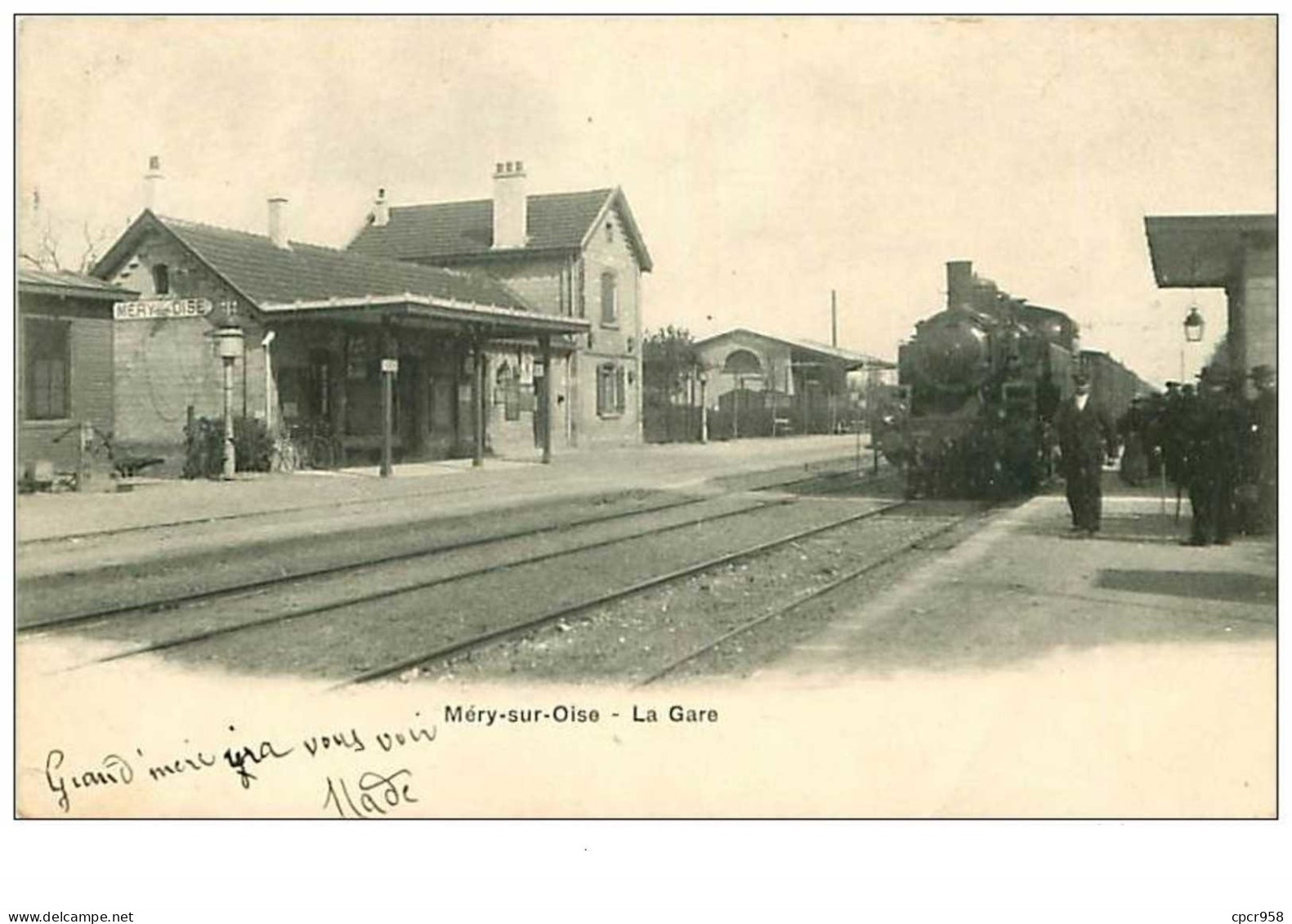 95.MERY SUR OISE.LA GARE.TRAIN - Mery Sur Oise