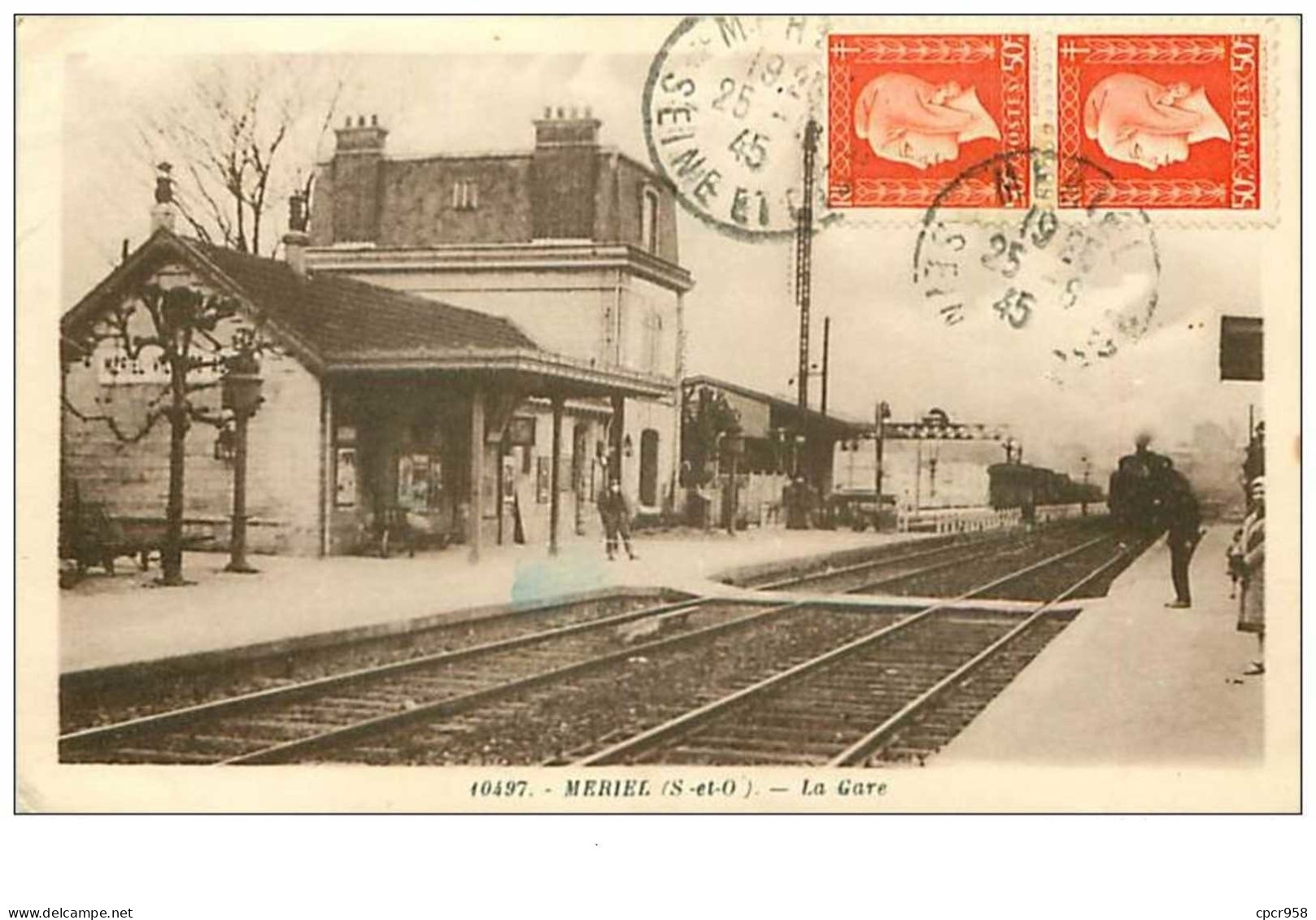 95.MERIEL.n°30.LA GARE.TRAIN - Meriel