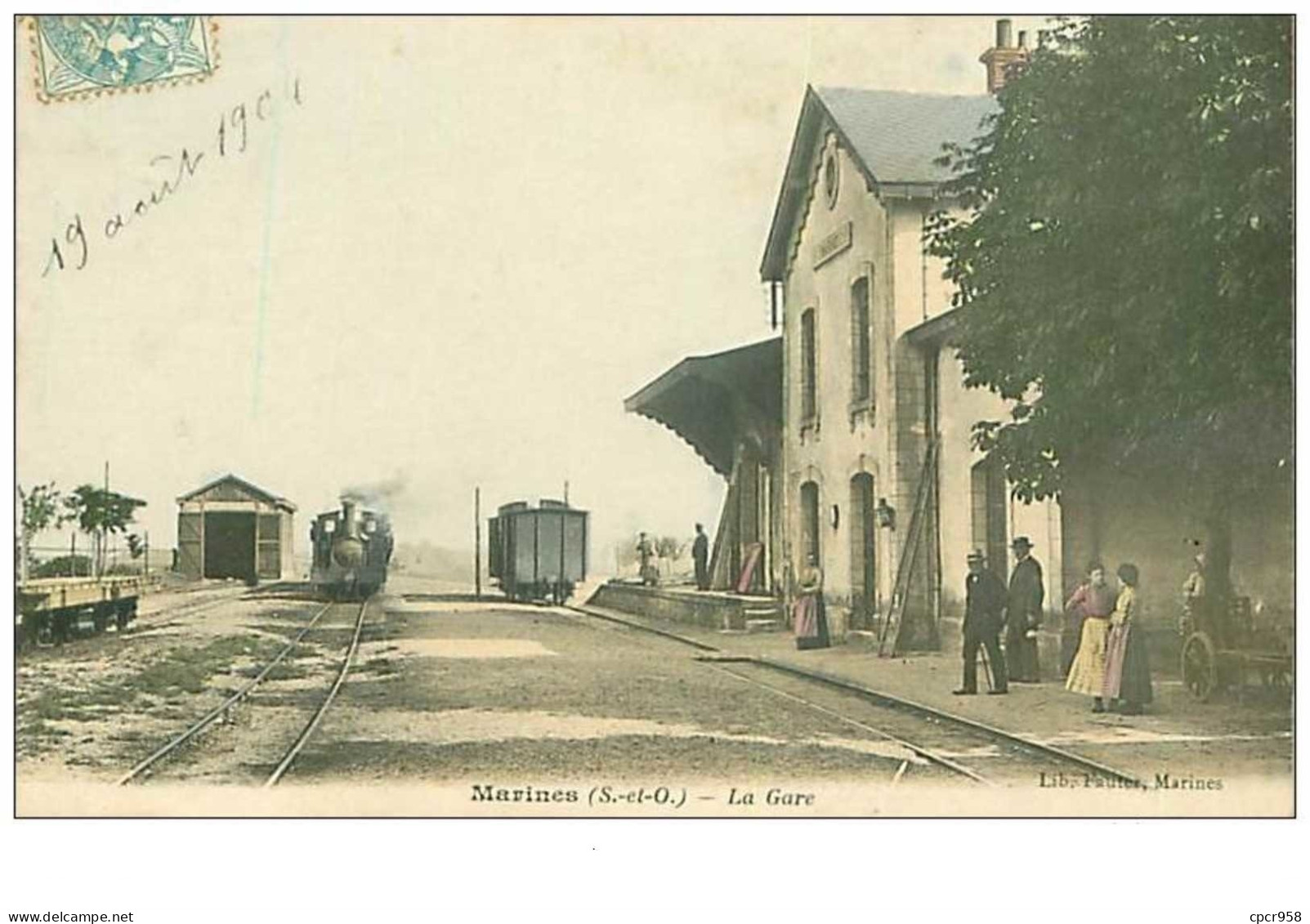 95.MARINES.n°1671.LA GARE.TRAIN.RARE - Marines