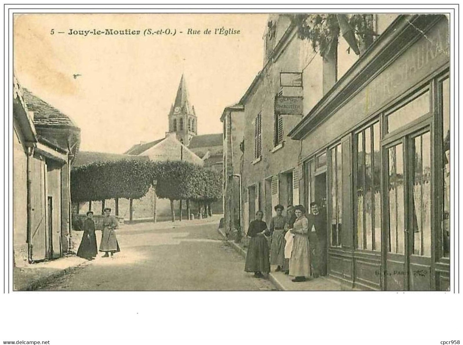 95.JOUY LE MOUTIER.RUE DE L'EGLISE.PLIE - Jouy Le Moutier