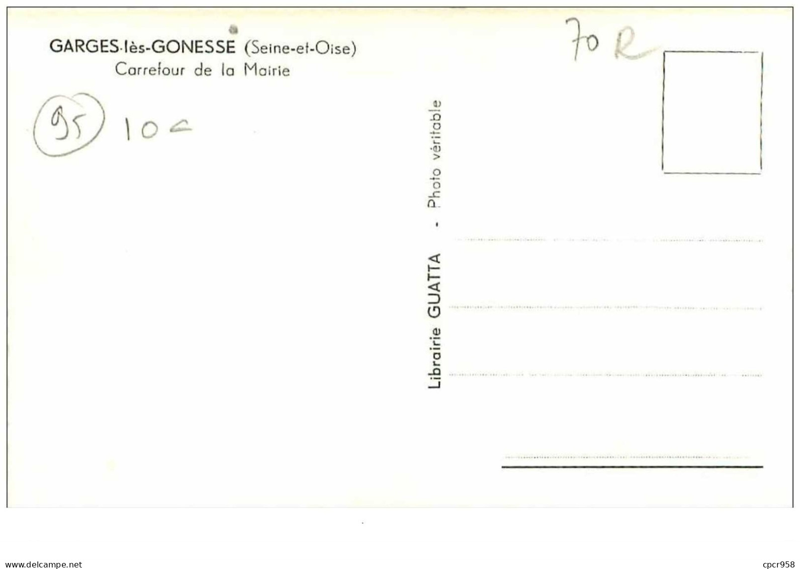 95.GARGES LES GONESSE.n°23802.CARREFOUR DE LA MAIRIE.CPSM - Garges Les Gonesses