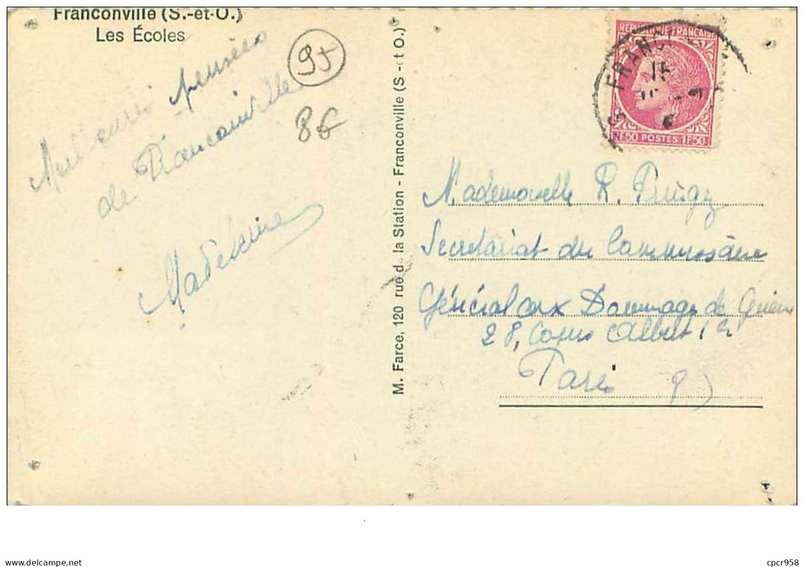 95.FRANCONVILLE.n°23797.LES ECOLES.CPSM - Franconville