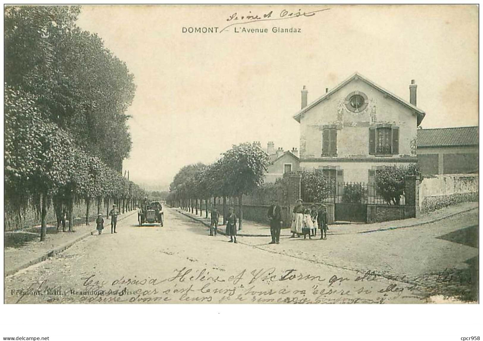 95.DOMONT.n°22028.L'AVENUE GLANDAZ.VOIR ETAT - Domont