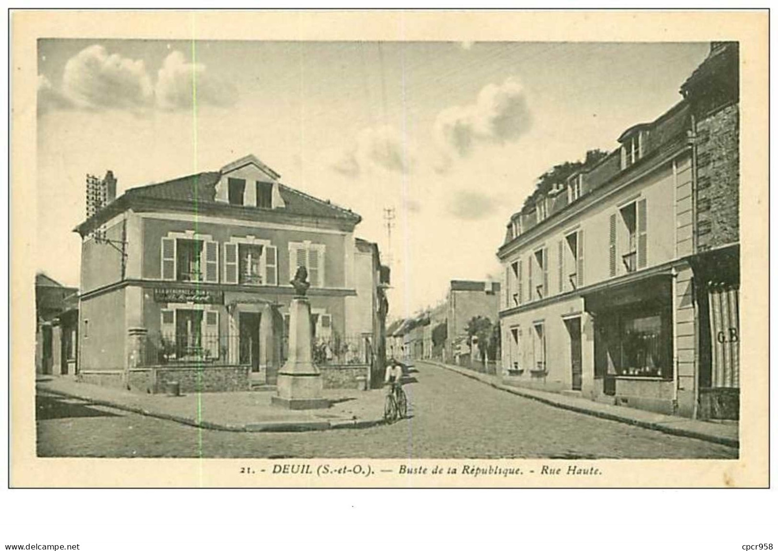 95.DEUIL.n°49.BUSTE DE LA REPUBLIQUE.RUE HAUTE - Deuil La Barre