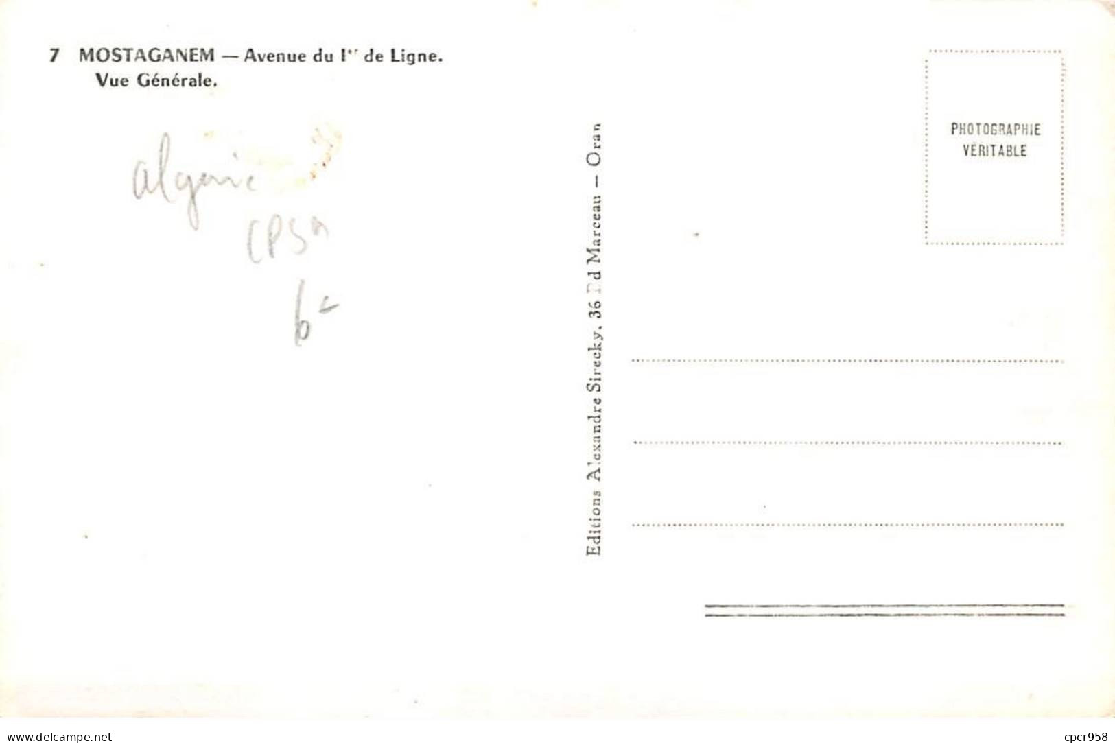 ALGERIE - MOSTAGANEM - SAN27065 - Avenue Du 1er De Ligue - Vue Générale - CPSM - Mostaganem