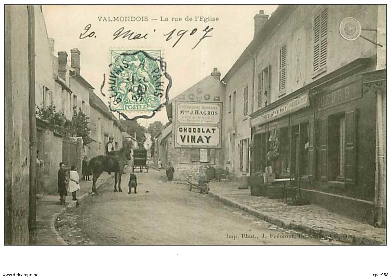 95.VALMONDOIS.n°26.LA RUE DE L'EGLISE - Valmondois