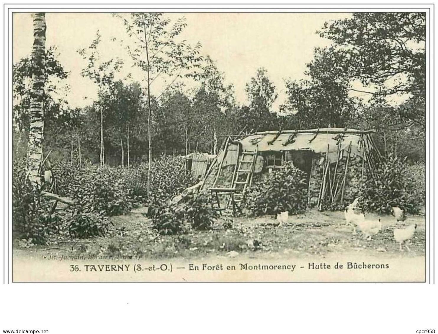 95.TAVERNY.EN FORET DE MONTMORENCY.HUTTE DE BUCHERONS - Taverny