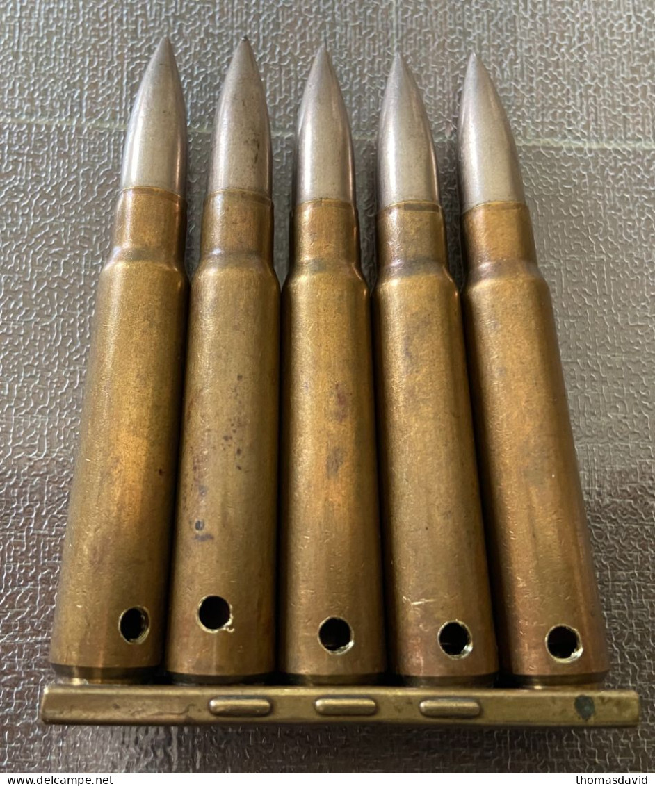 Clip De 5 Balles 7,92 Mm Mauser 14-18. Ww1.1915. (8x57). - Armas De Colección