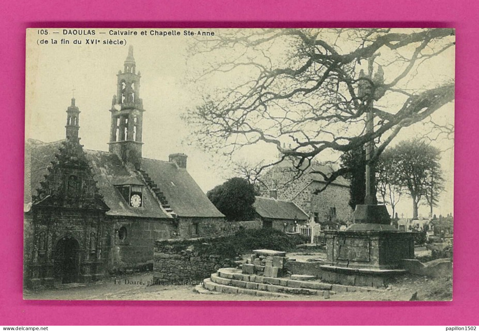 F-29-Daoulas-05P1 Le Calvaire Et La Chapelle Sainte Anne, Cpa BE - Daoulas