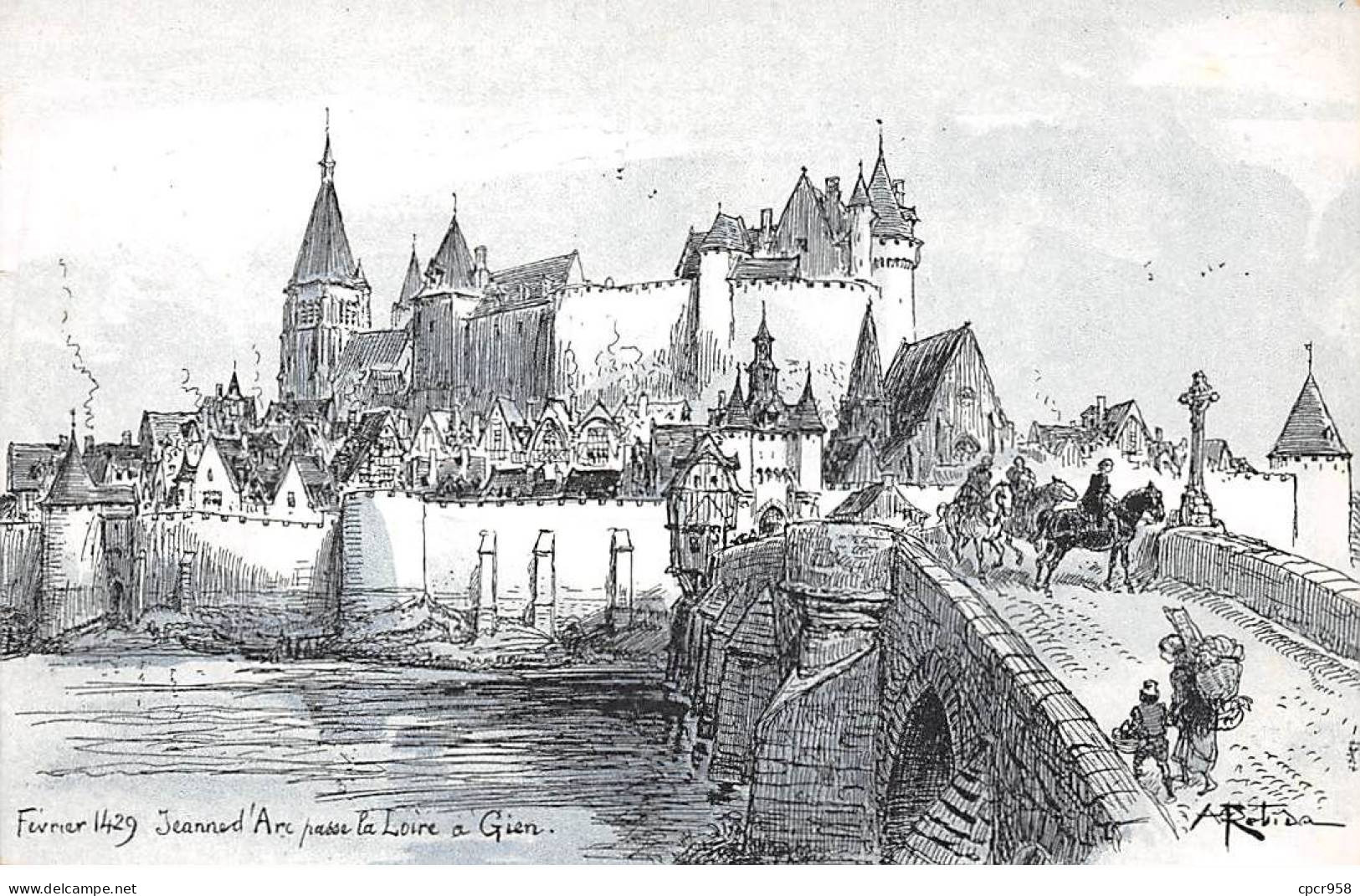 Illustrateur - N°91977 - Robida - Février 1429 Jeanne D'Arc Passe La Loire à Gien - Robida