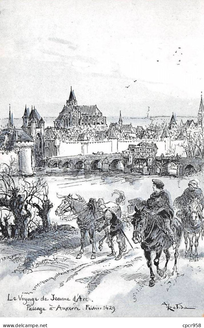 Illustrateur - N°91978 - Robida - Le Voyage De Jeanne D'Arc Passage à Auxerre Février 1429 - Robida