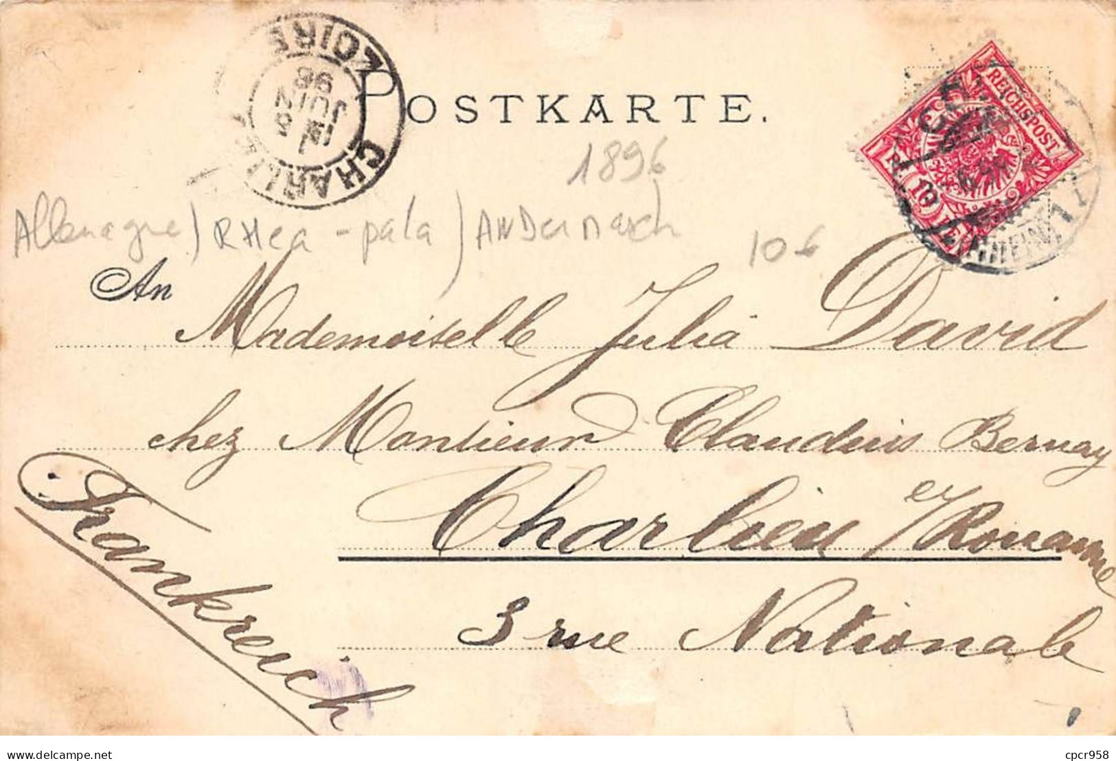 Allemagne - N°80056 - ANDERNACH - 1896 - Andernach