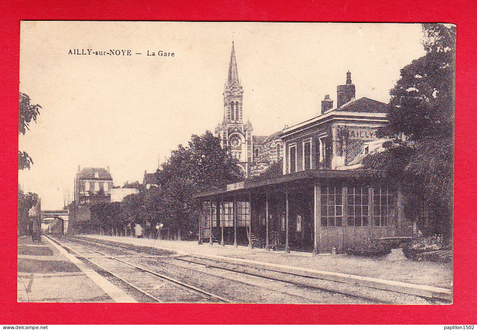 F-80-Ailly Sur Noye-02P212  La Gare, Vue Intérieure, Cpa BE - Ailly Sur Noye