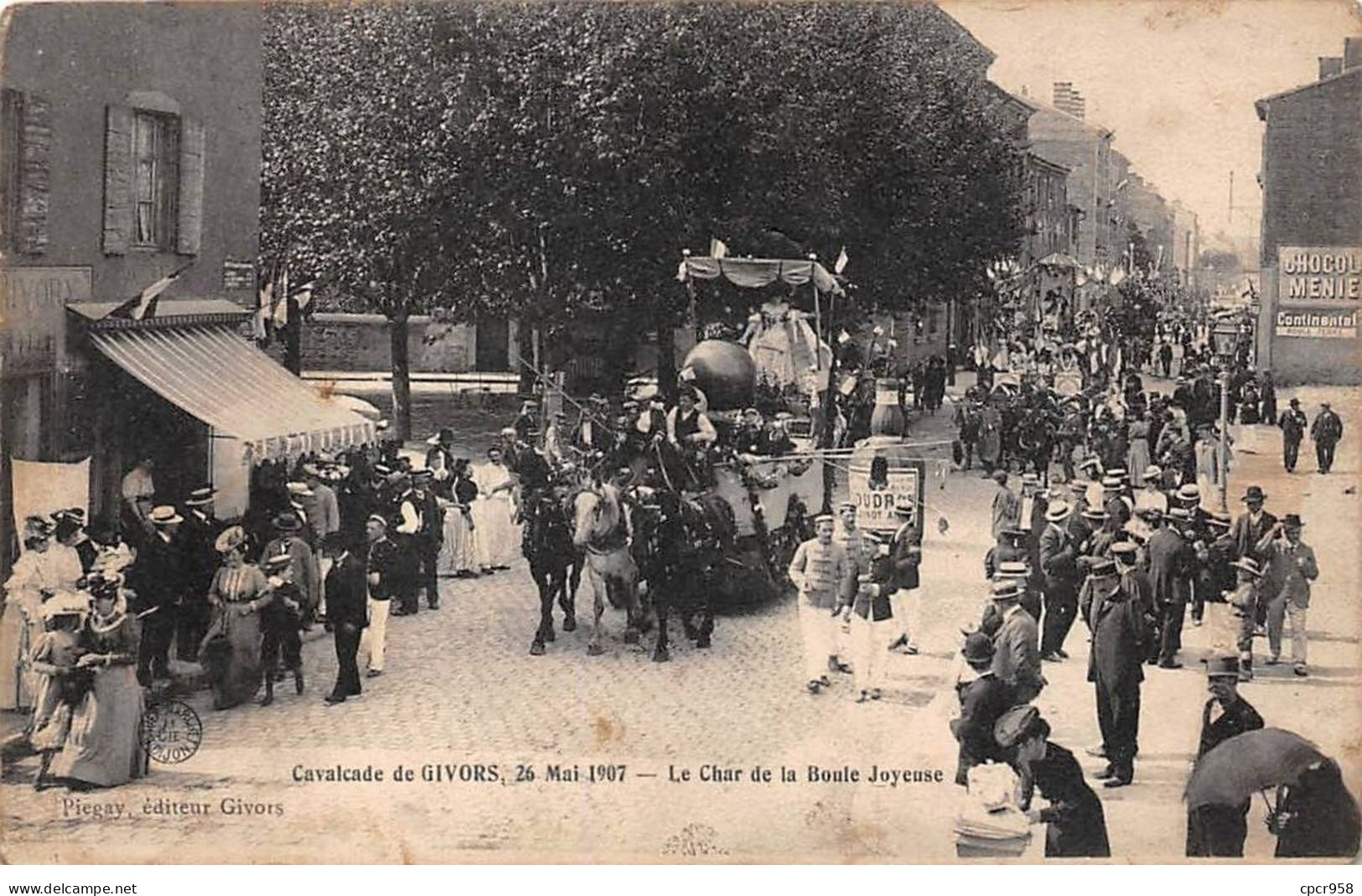 69 - GIVORS - SAN29924 - Cavalcade - 26 Mai 1907 - Le Char De La Boule Joyeuse - Givors