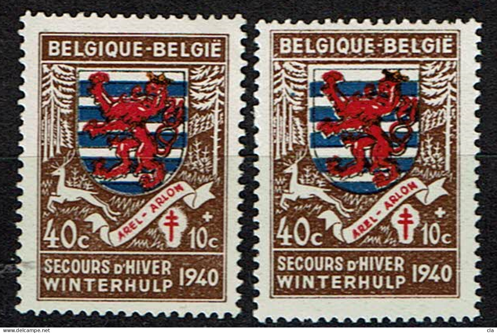 540 X 2  **  Barres Bleues Décalées - 1931-1960