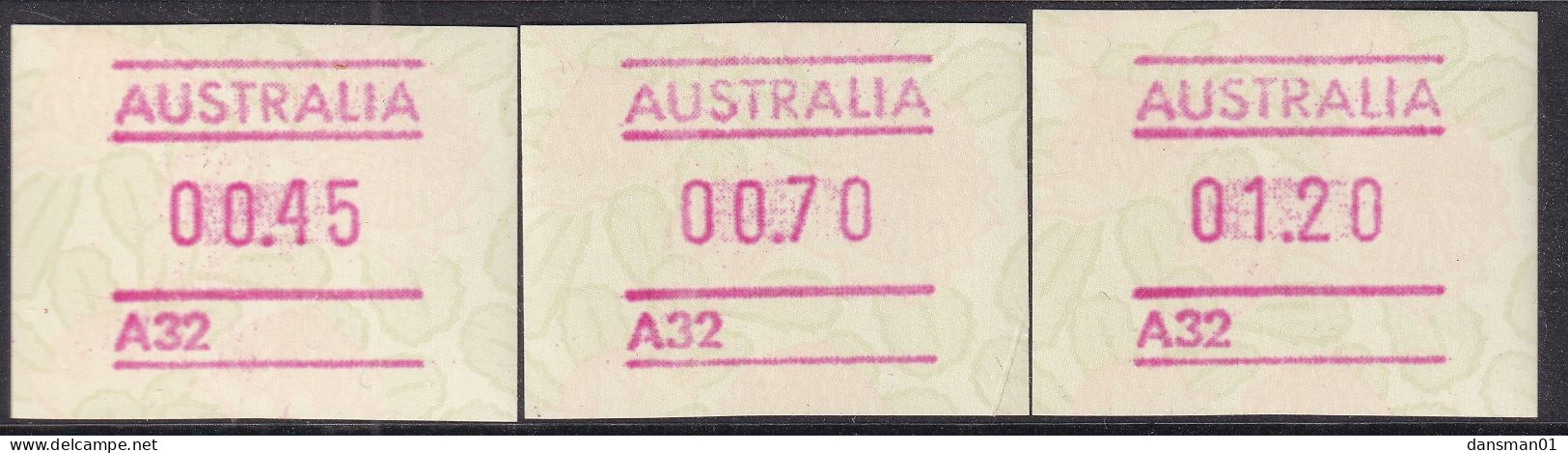 AUSTRALIA 1994 FRAMA  BUTTON SET Mint Never Hinged - Machine Labels [ATM]