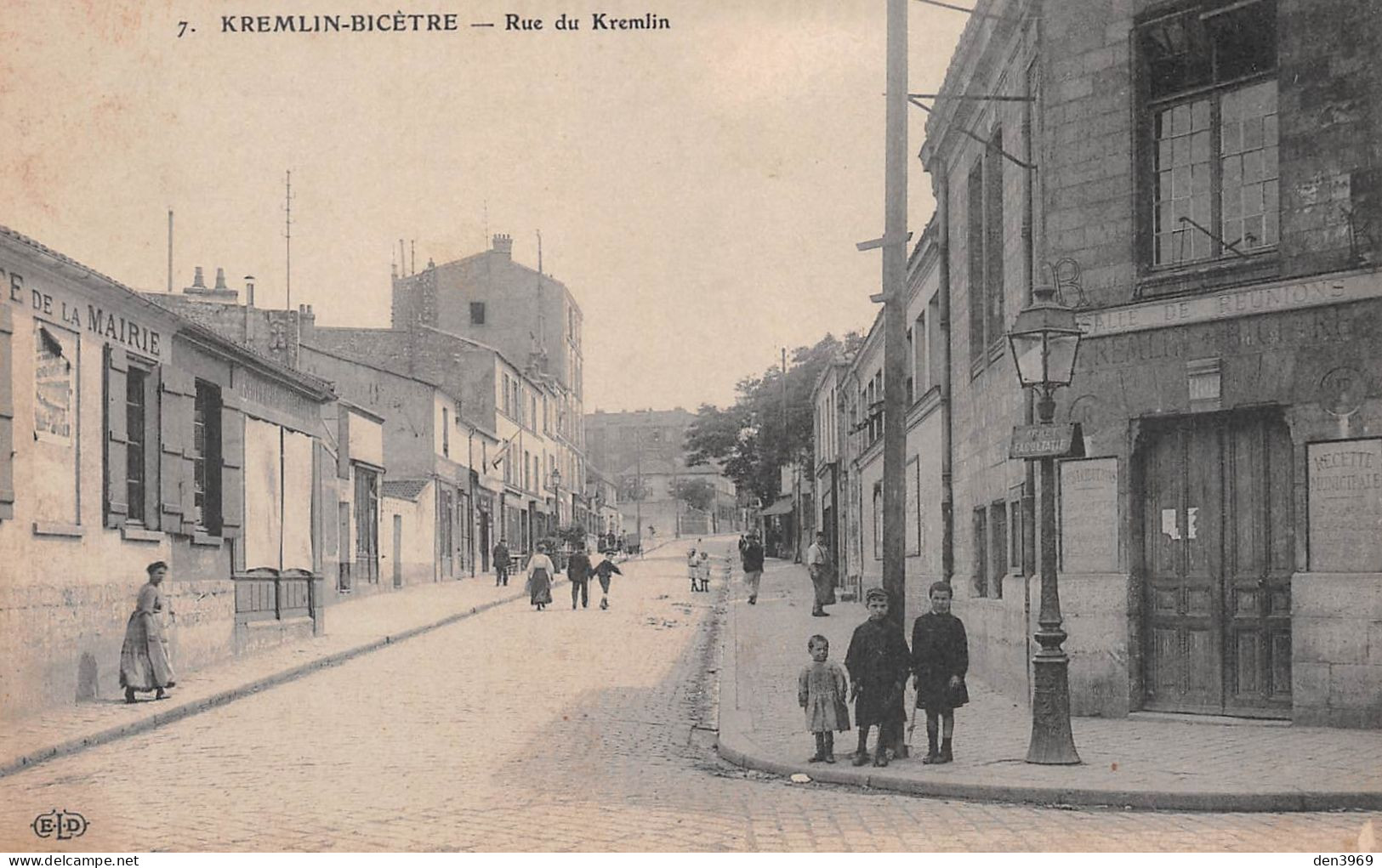 KREMLIN-BICETRE (Val-de-Marne) - Rue Du Kremlin - Buvette De La Mairie - Lampadaire - Ecrit 1919 (2 Scans) - Kremlin Bicetre