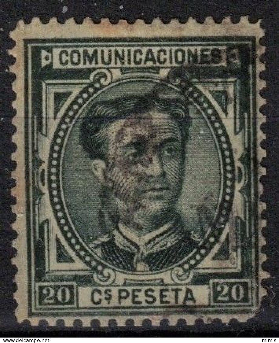 ESPAGNE          1876  N° 165  Oblitéré      20%  De La Cote - Used Stamps