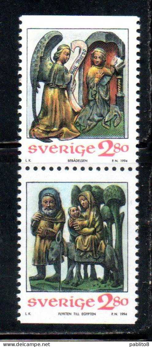 SWEDEN SVERIGE SVEZIA SUEDE 1994 CHRISTMAS NATALE NOEL WEIHNACHTEN NAVIDAD COMPLETE SET SERIE COMPLETA MNH - Ongebruikt