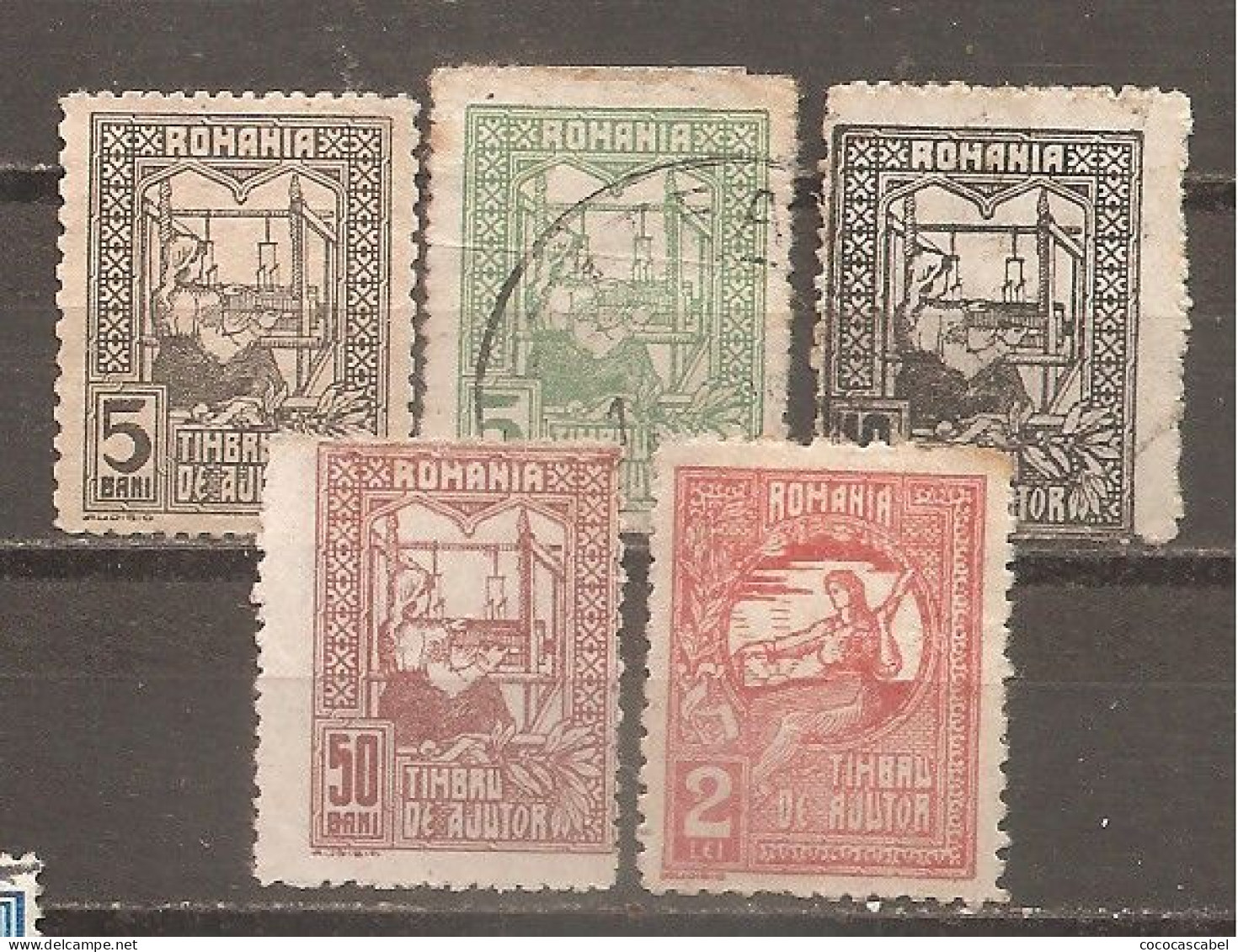 Rumanía Yvert 236-37, 239, 241, 245 (usado) (o) - Usati