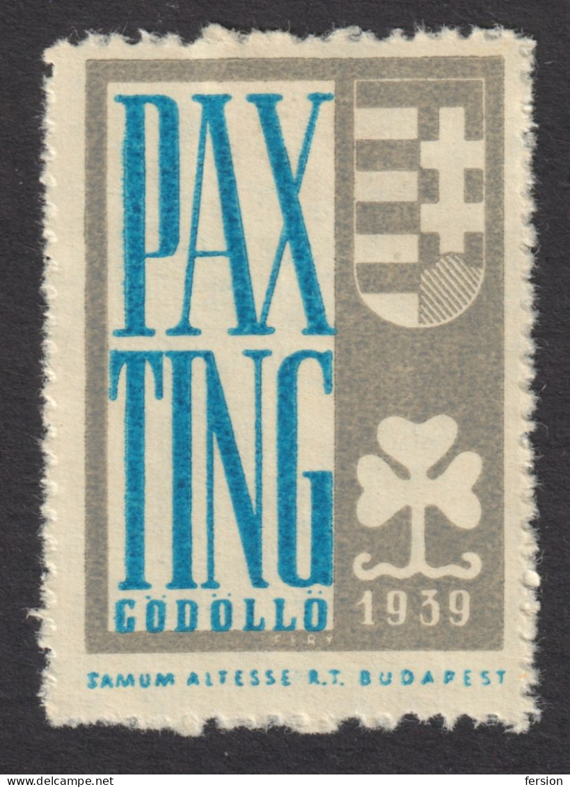 SCOUT SCOUTS JAMBOREE PAX TING Gödöllő 1939 Hungary CINDERELLA VIGNETTE LABEL Samum Altesse Cigarette Tobacco CO - Ongebruikt