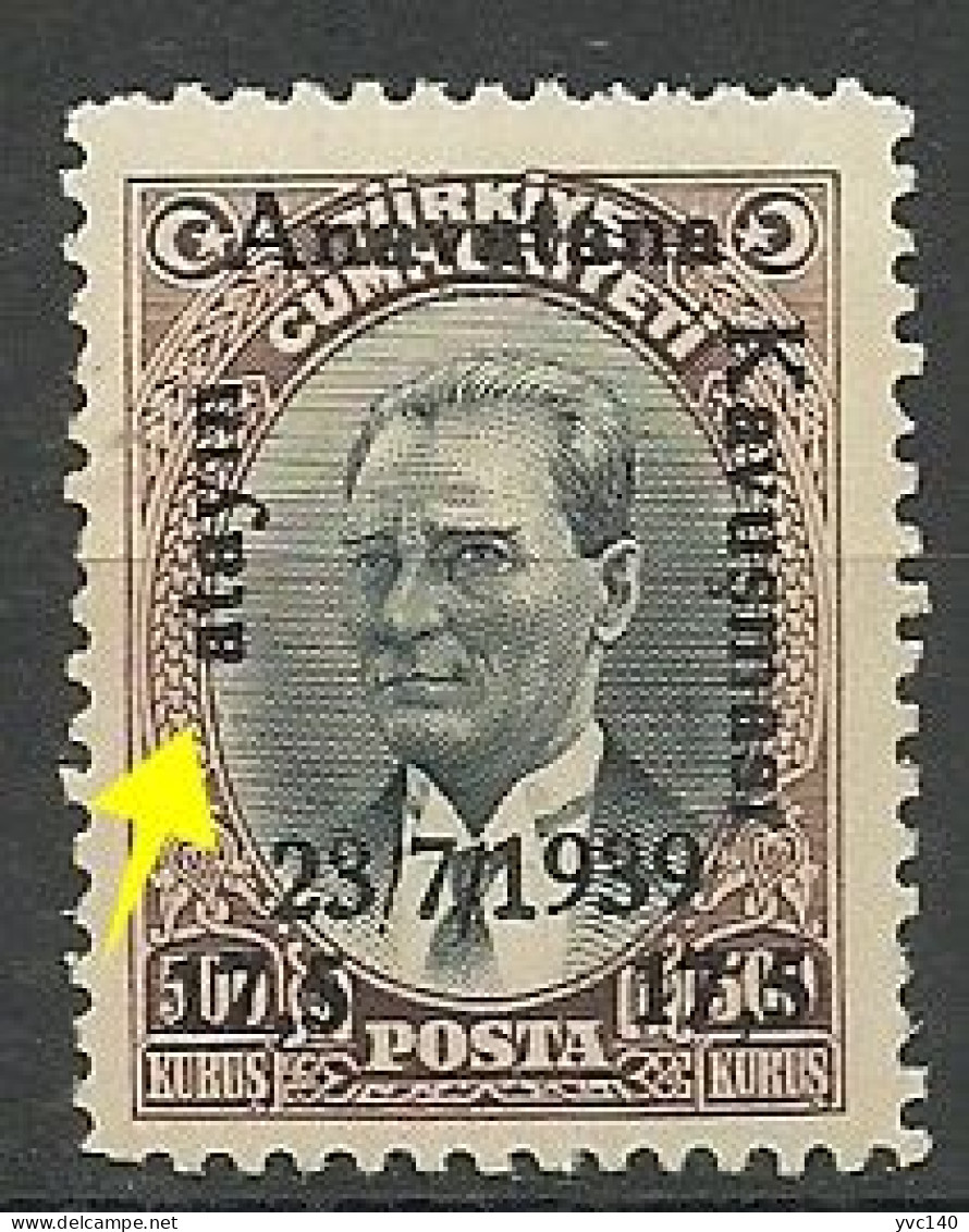 Turkey; 1939 Annexation Of Hatay ERROR "atayın Instead Of Hatayın" - Unused Stamps